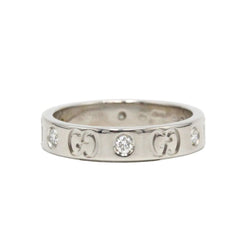 Bague GUCCI "Icon" en or blanc et diamants - Castafiore