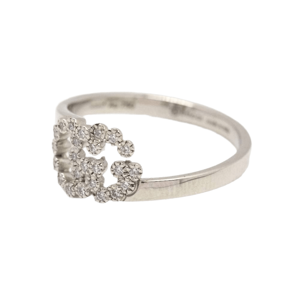 Bague GUCCI "Running G" en or blanc et diamants - Castafiore