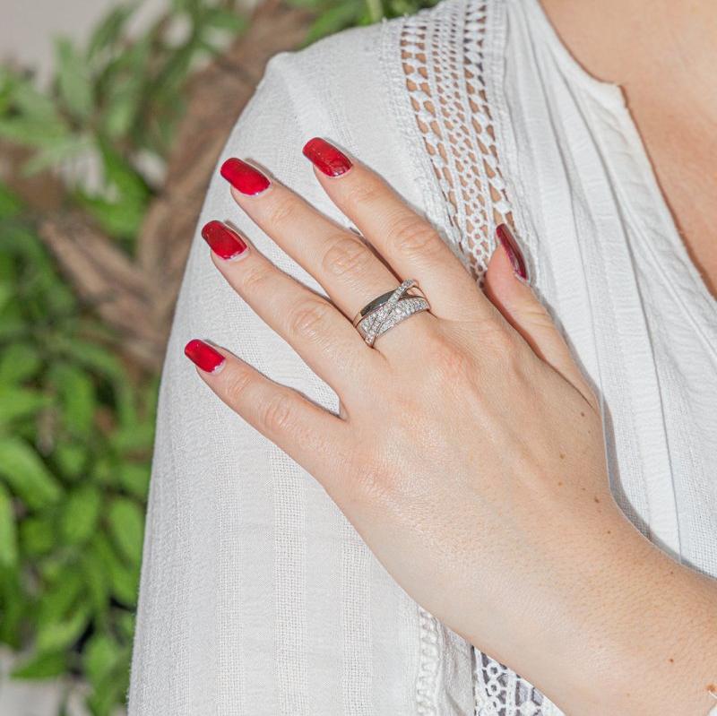 Bague GUY LAROCHE en Or blanc et Diamant - Castafiore