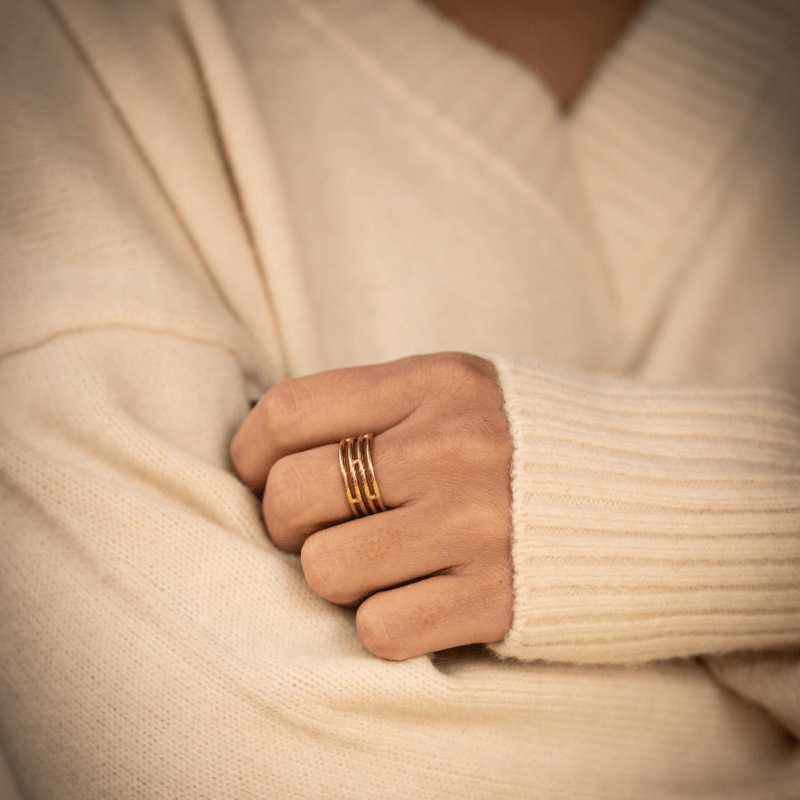 Bague HERMÈS "Ariane" en or rose - Castafiore