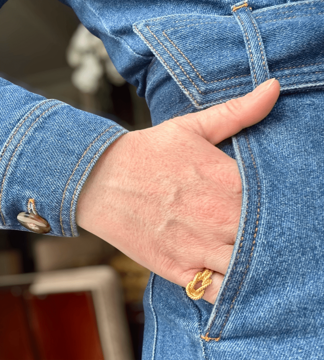 Bague HERMES "Audierne" en or - Castafiore