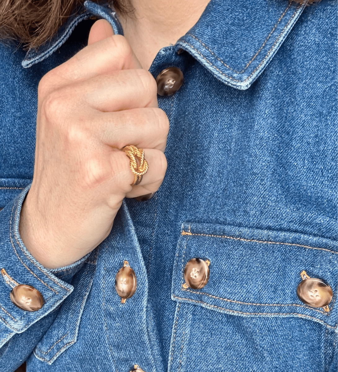 Bague HERMES "Audierne" en or - Castafiore