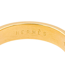 Bague HERMÈS "Ceinture" en or jaune et diamants - Castafiore