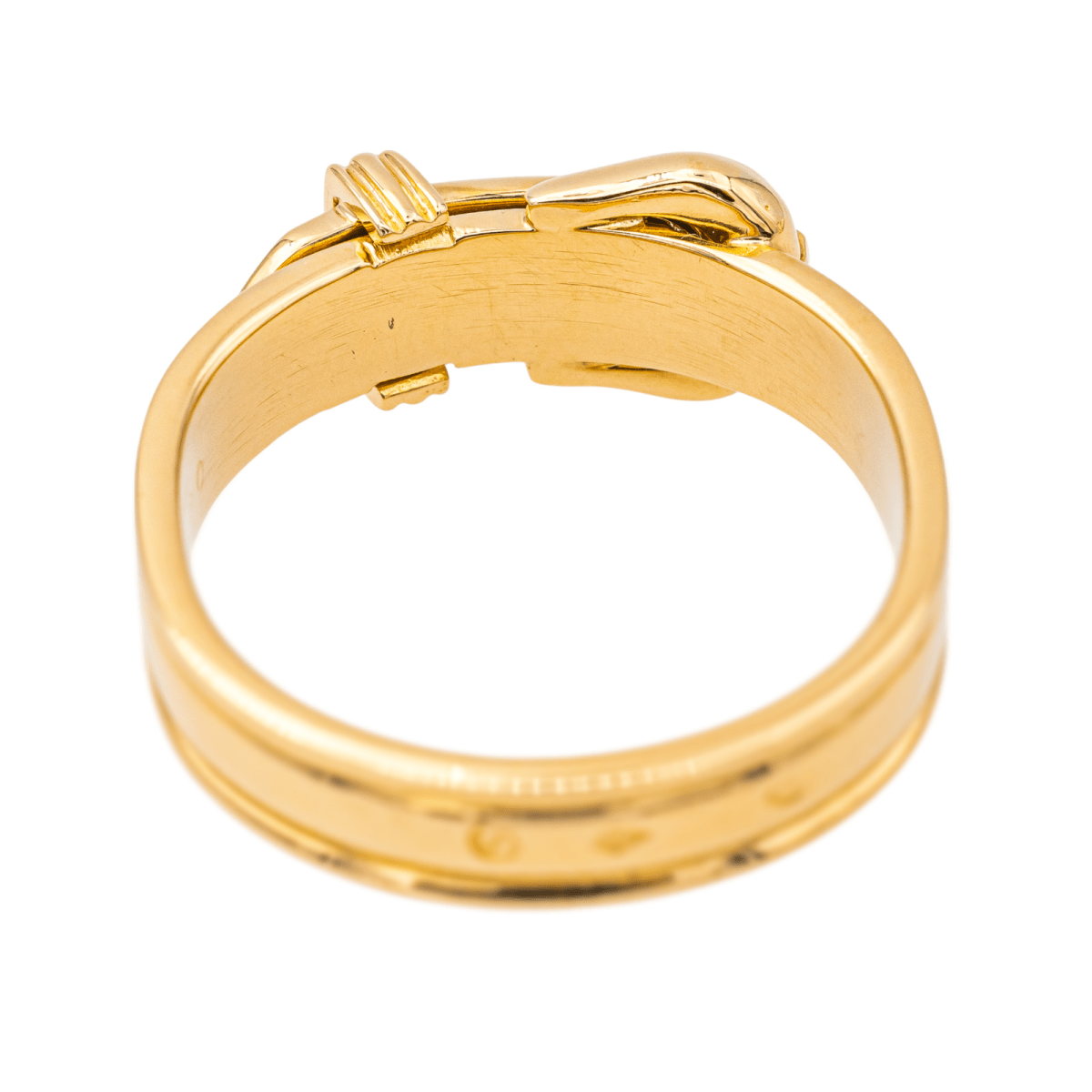 Bague HERMÈS "Ceinture" en or jaune et diamants - Castafiore