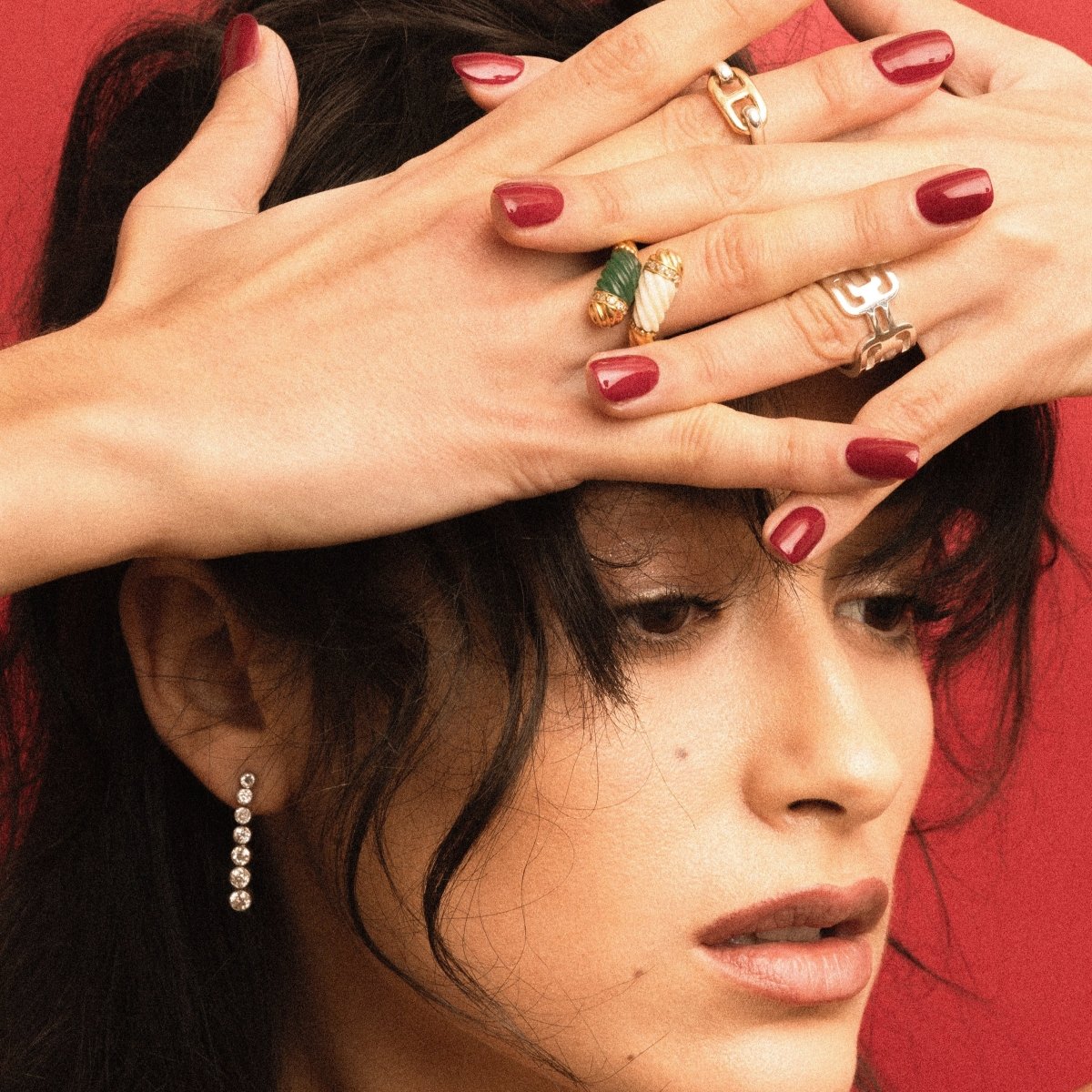 Bague HERMÈS "Chaîne d'ancre" en or jaune et argent - Castafiore