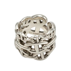 Bague HERMÈS "Chaîne d'ancre enchaînée" en argent - Castafiore