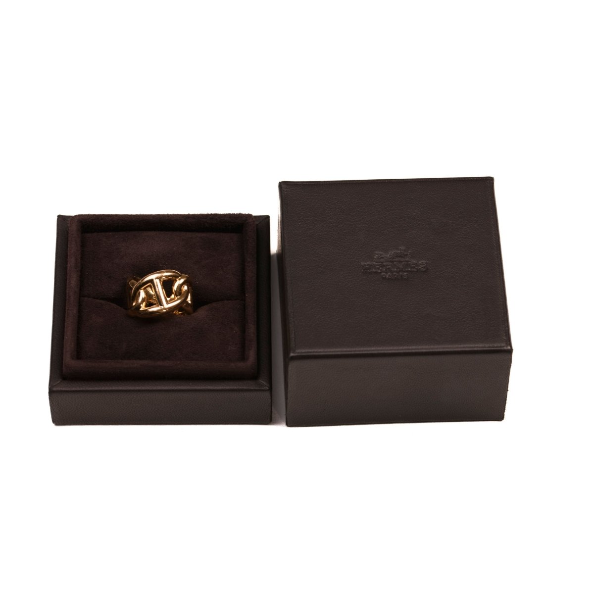 Bague Hermès Chaîne d'Ancre Enchaînée en or jaune - Castafiore