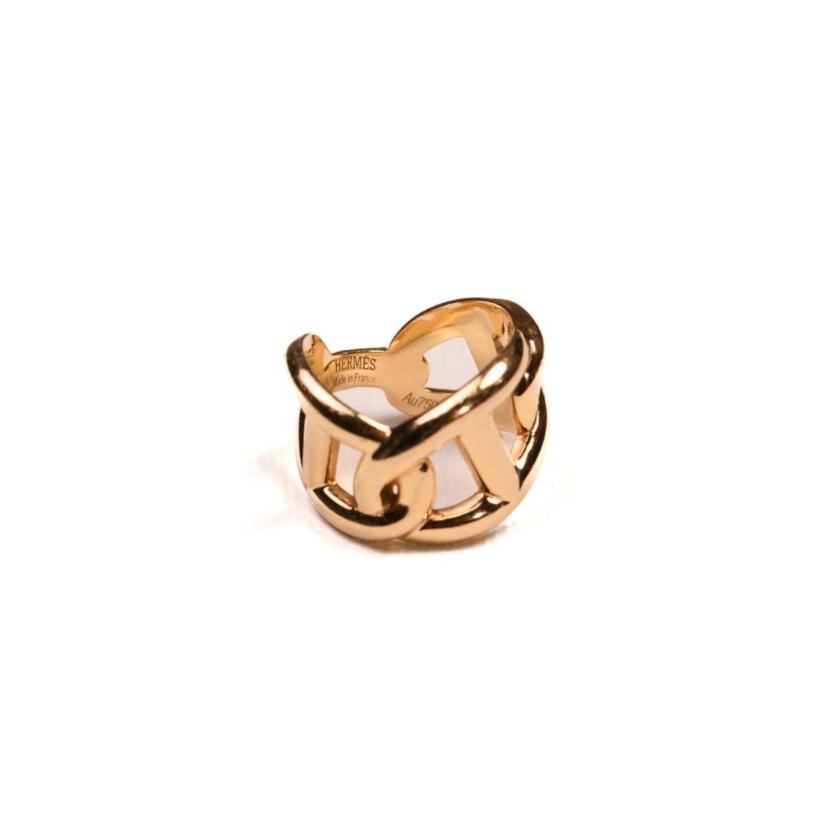 Bague Hermès Chaîne d'Ancre Enchaînée en or jaune - Castafiore