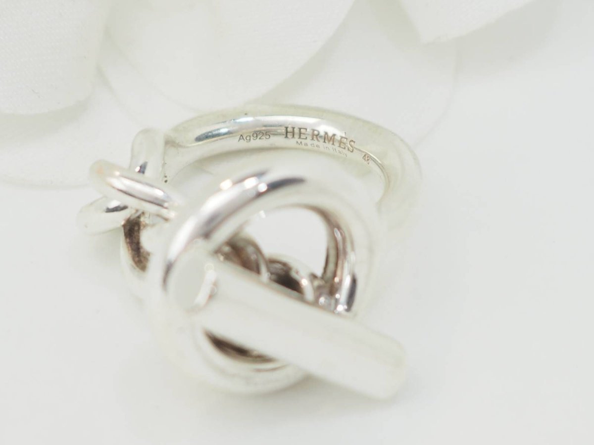 Bague HERMÈS Croisette en argent - Castafiore