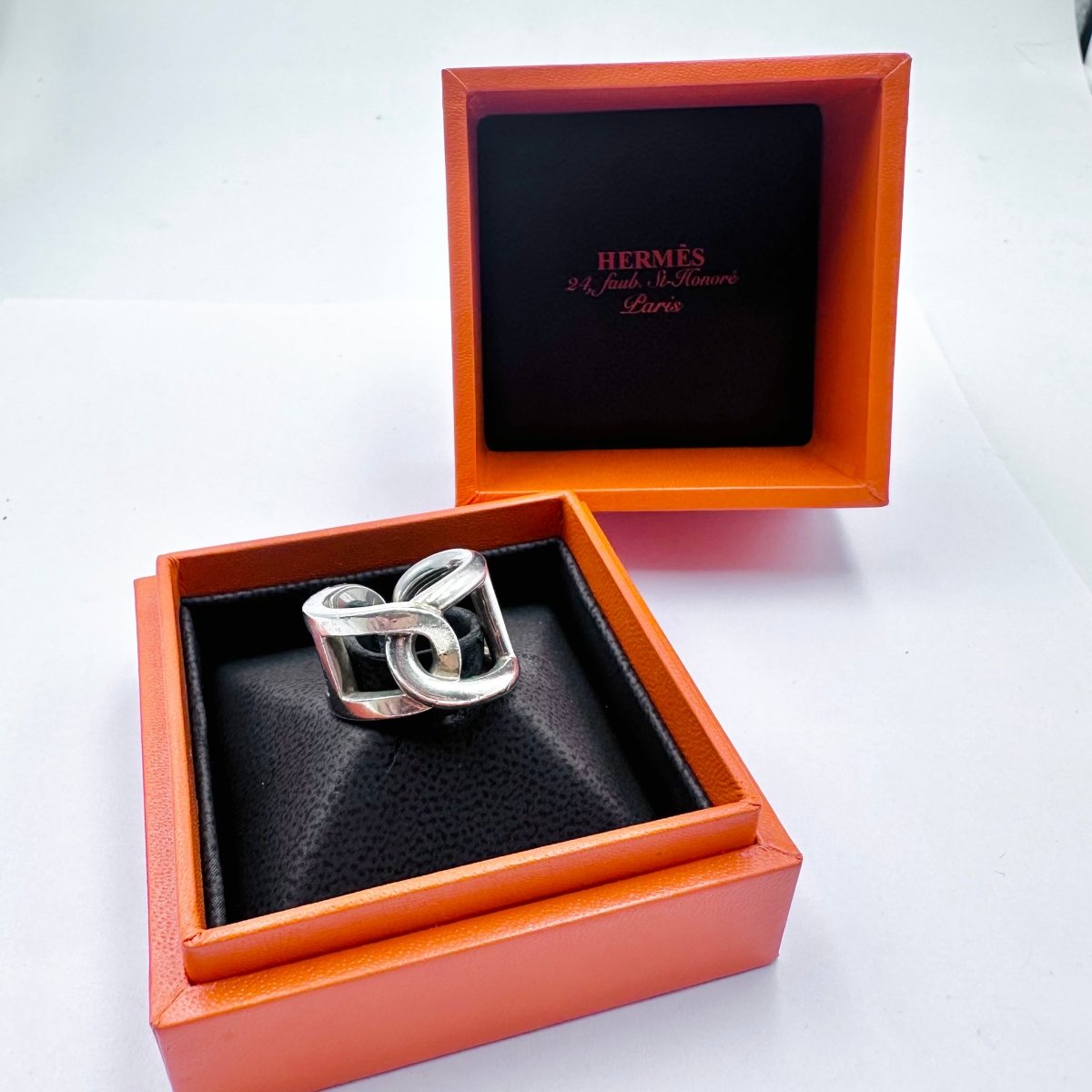 Bague HERMÈS "Cythère" en argent - Castafiore