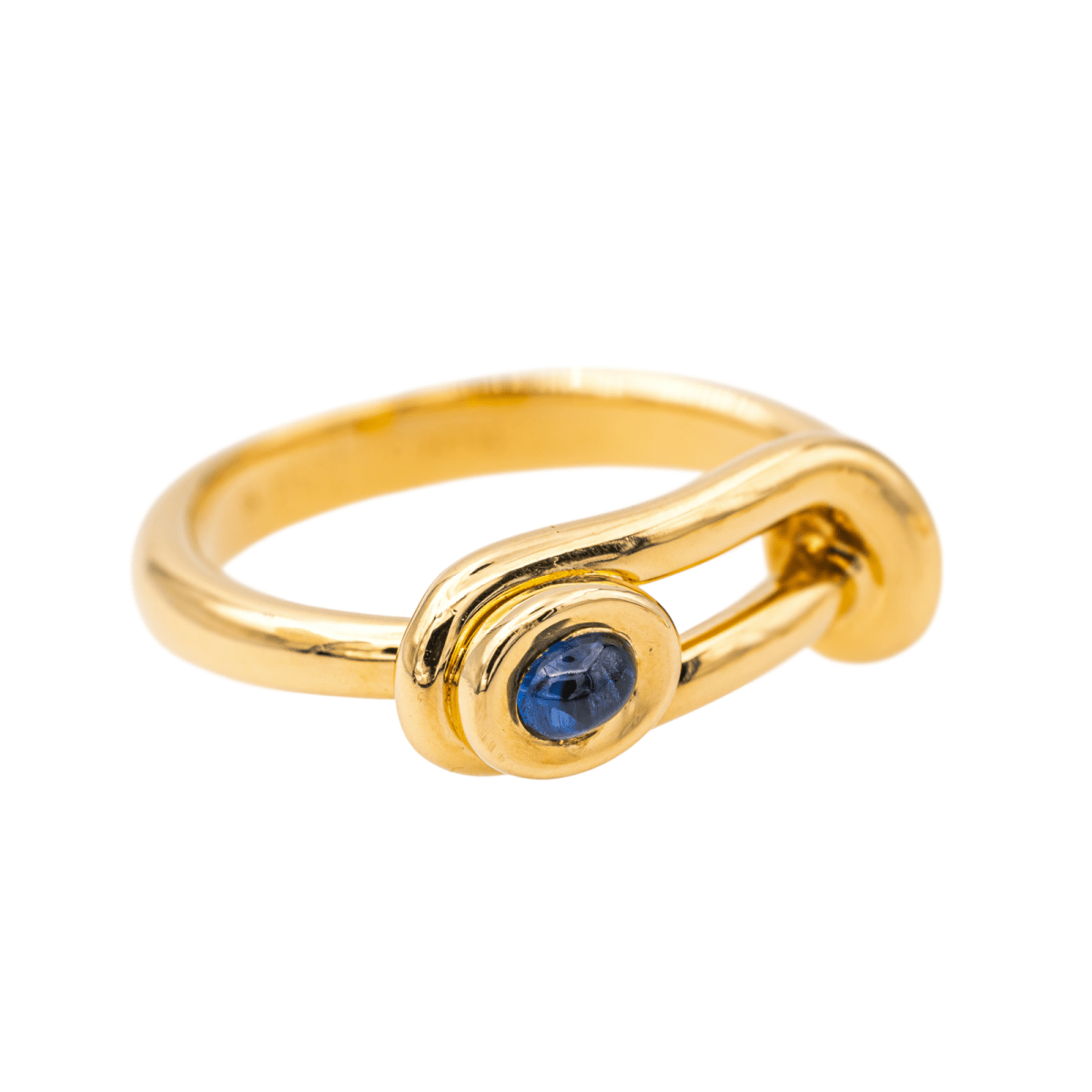 Bague HERMÈS en or jaune et saphir - Castafiore