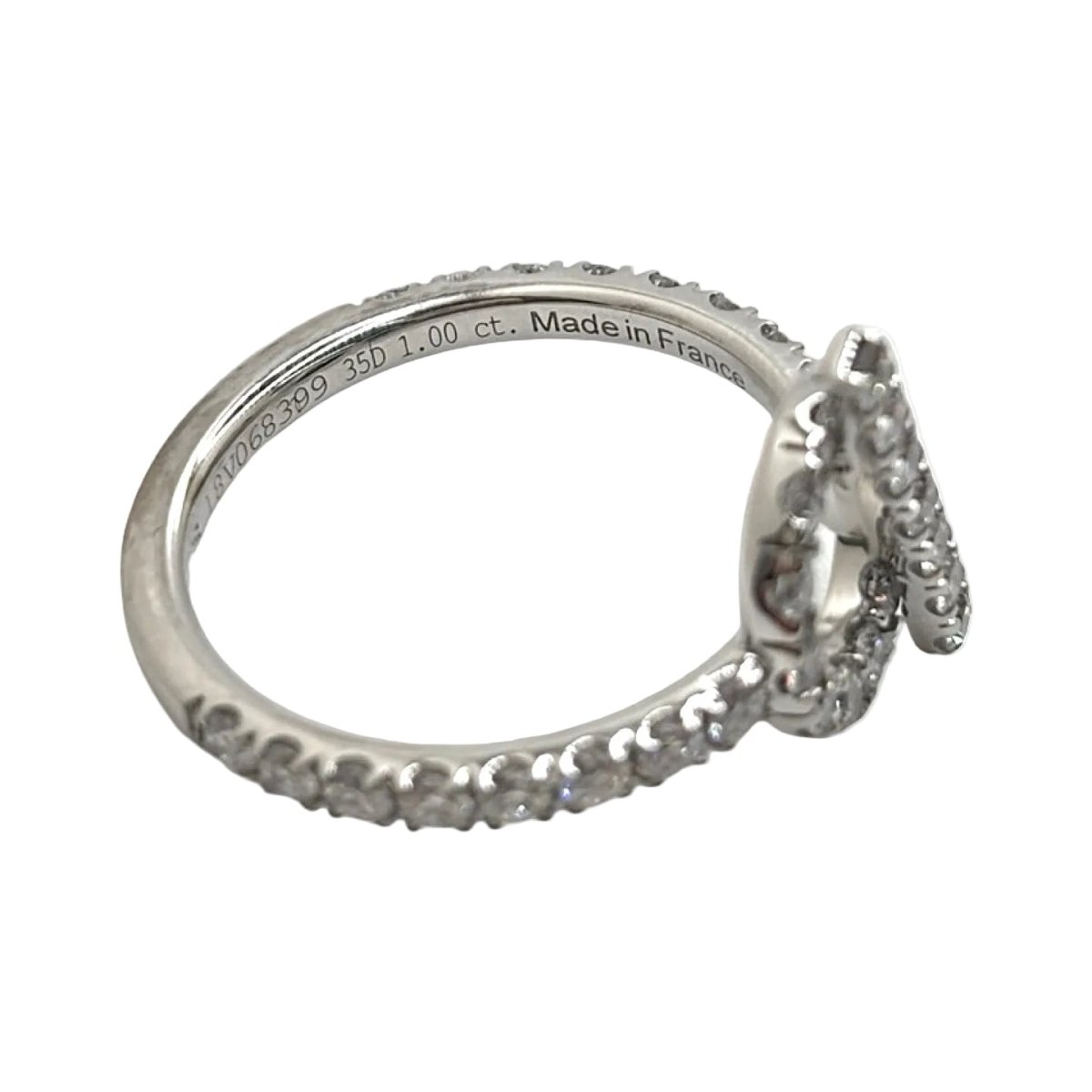 Bague HERMÈS "Finesse" en or blanc et diamants - Castafiore