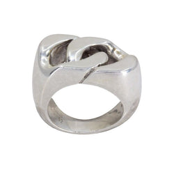 Bague HERMÈS Gourmette en argent - Castafiore