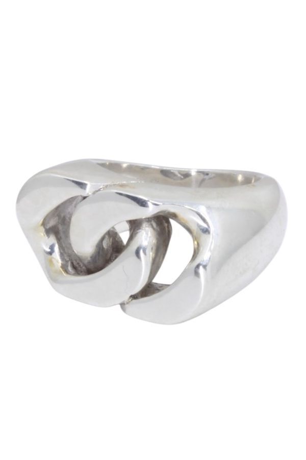 Bague HERMÈS Gourmette en argent - Castafiore