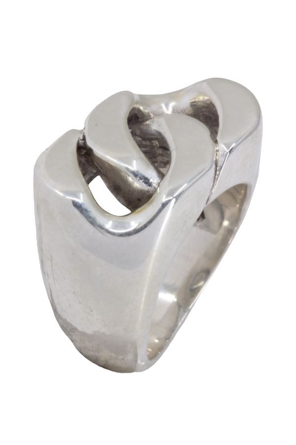 Bague HERMÈS Gourmette en argent - Castafiore