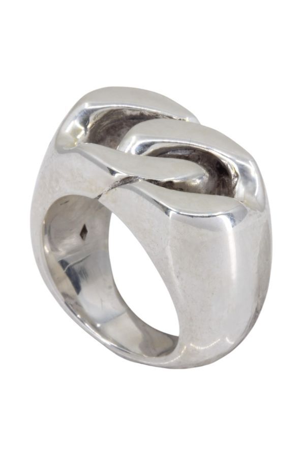 Bague HERMÈS Gourmette en argent - Castafiore