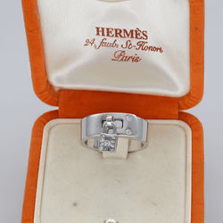 Bague HERMÈS "Kelly" en or blanc et diamants - Castafiore