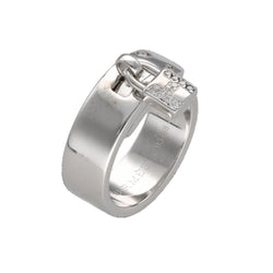 Bague HERMÈS "Kelly" en or blanc et diamants - Castafiore