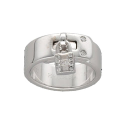 Bague HERMÈS "Kelly" en or blanc et diamants - Castafiore