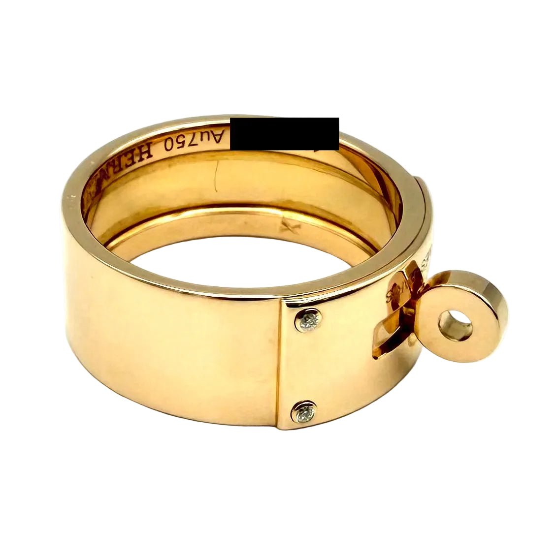 Bague HERMÈS "Kelly" en or rose et diamants - Castafiore