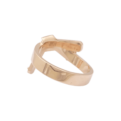 Bague HERMES "Kelly Gavroche" or rose. - Castafiore