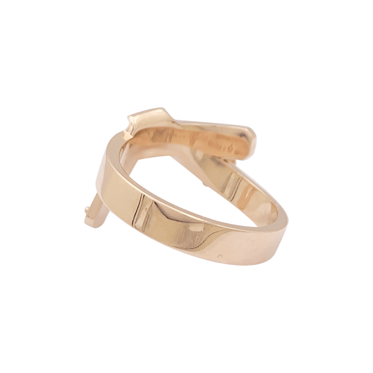 Bague HERMES "Kelly Gavroche" or rose. - Castafiore