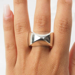 Bague HERMÈS Palmyre en argent - Castafiore