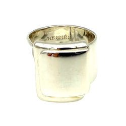 Bague HERMÈS "Pliage" en argent - Castafiore