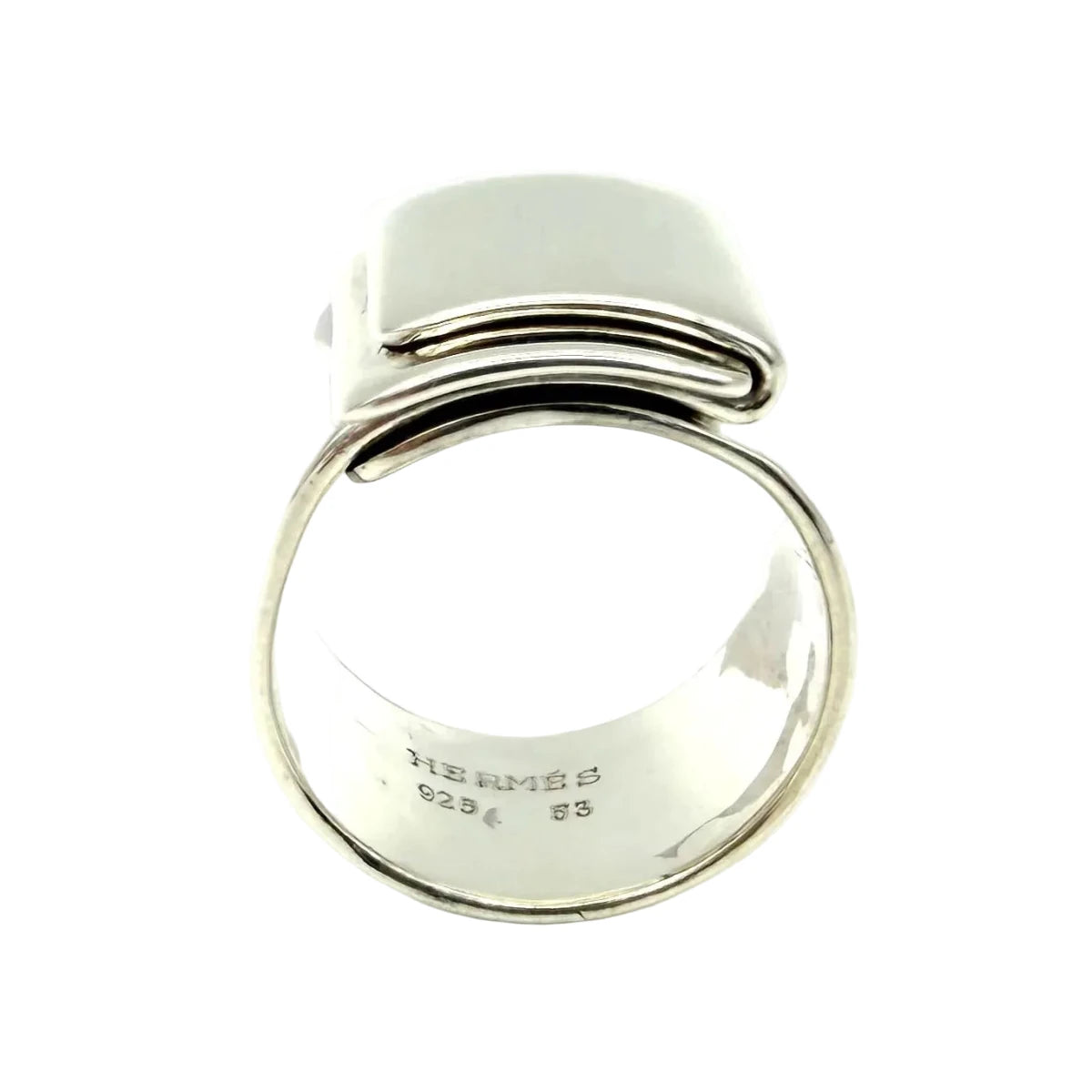 Bague HERMÈS "Pliage" en argent - Castafiore