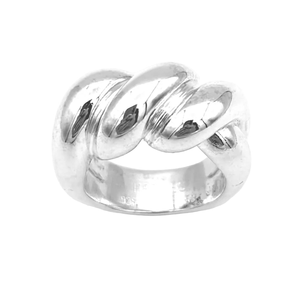 Bague HERMÈS "Torsades" en argent - Castafiore