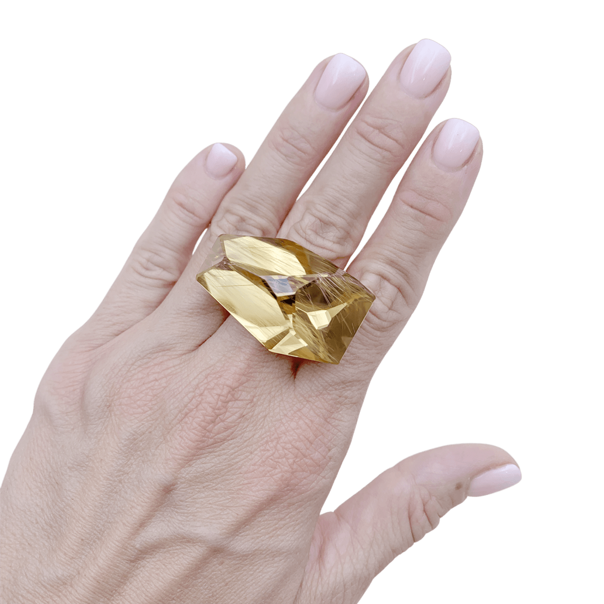 Bague H.STERN Temptation rock en or jaune et quartz rutile - Castafiore