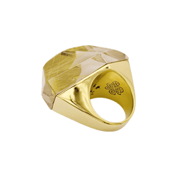 Bague H.STERN Temptation rock en or jaune et quartz rutile - Castafiore