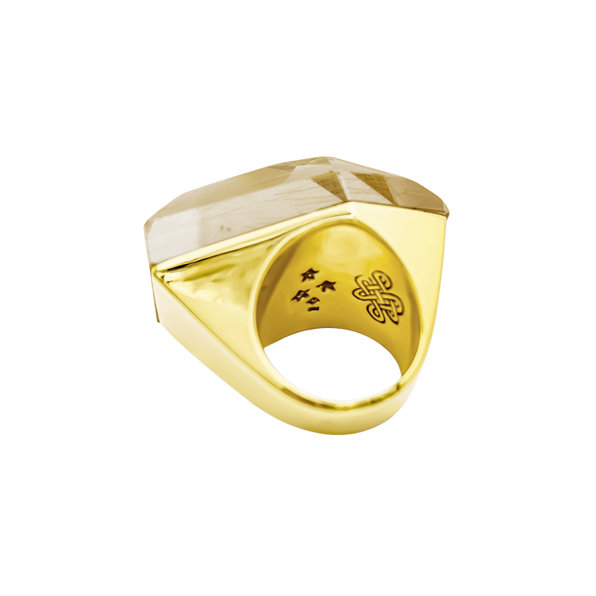 Bague H.STERN Temptation rock en or jaune et quartz rutile - Castafiore
