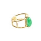 Bague jade cabochon en or - Castafiore