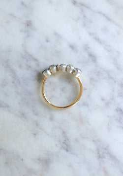 Bague jarretière ancienne diamants - Castafiore