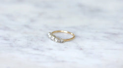 Bague jarretière ancienne diamants - Castafiore