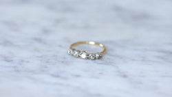 Bague jarretière ancienne diamants - Castafiore