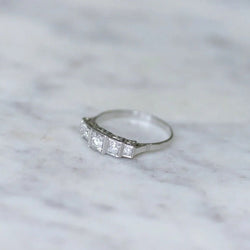 Bague Jarretière Art Déco Diamants - Castafiore