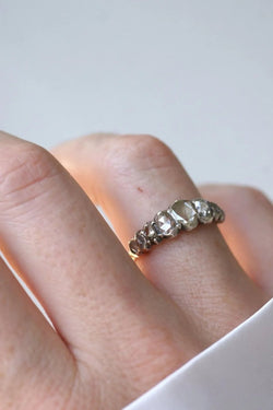 Bague Jarretière Diamants Taille Rose Couronnée - Castafiore