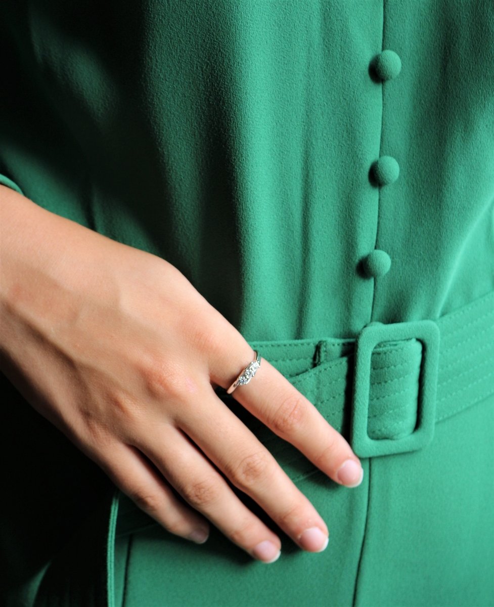 Bague Jarretière En Or Blanc - Castafiore