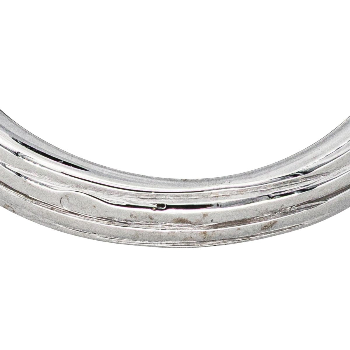 Bague Jarretière en or blanc, émeraudes et diamants - Castafiore