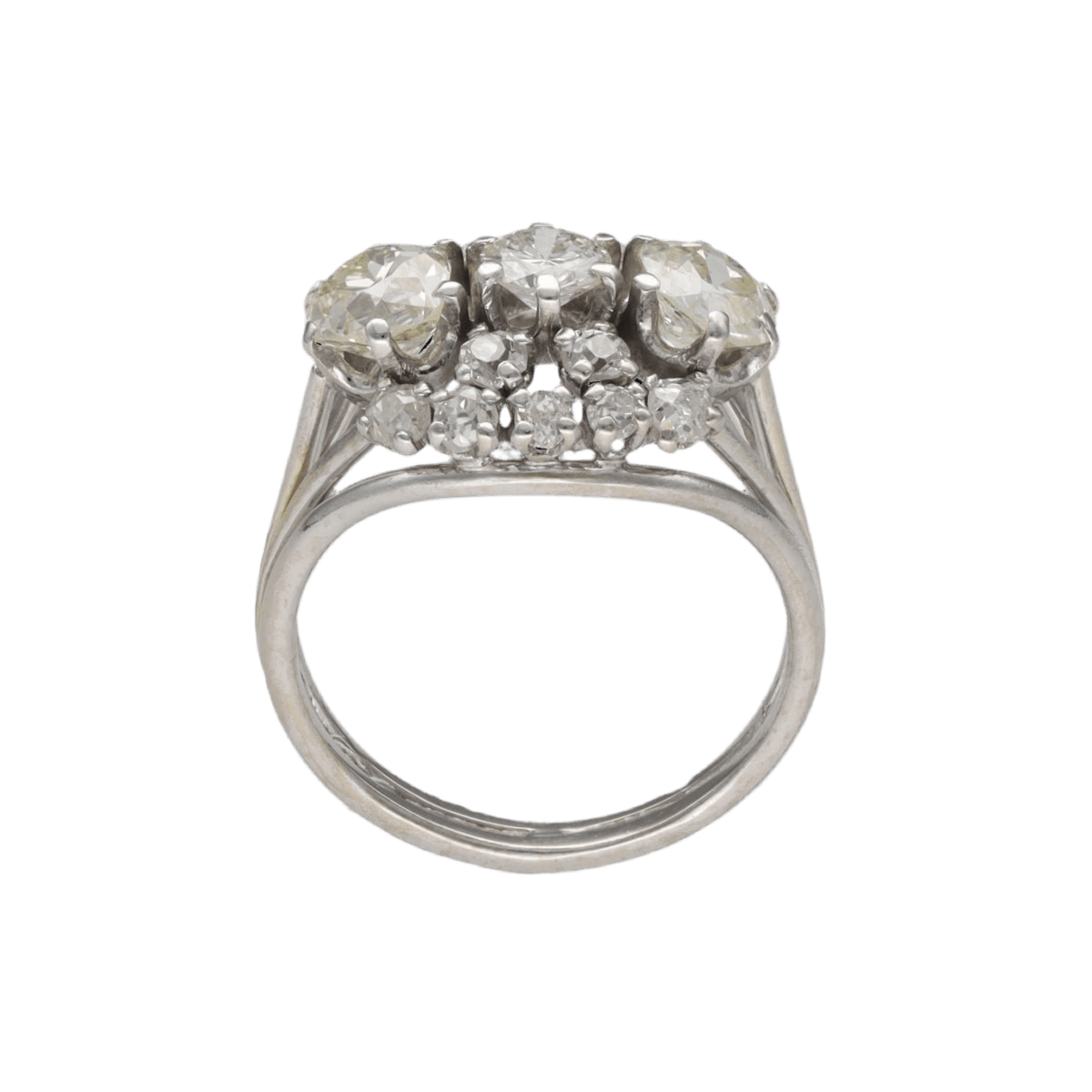 Bague Jarretière en or blanc et diamants - Castafiore