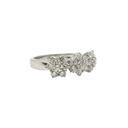 Bague Jarretière en or blanc et diamants - Castafiore