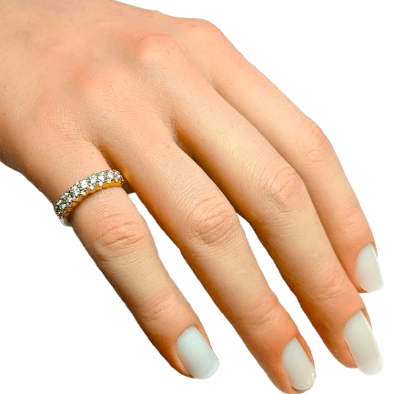 Bague Jarretière en or jaune et diamants - Castafiore