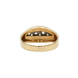 Bague Jarretière en or jaune, platine et diamants - Castafiore