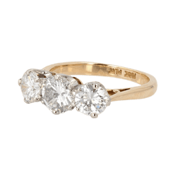 Bague Jarretière en or jaune, platine et diamants - Castafiore