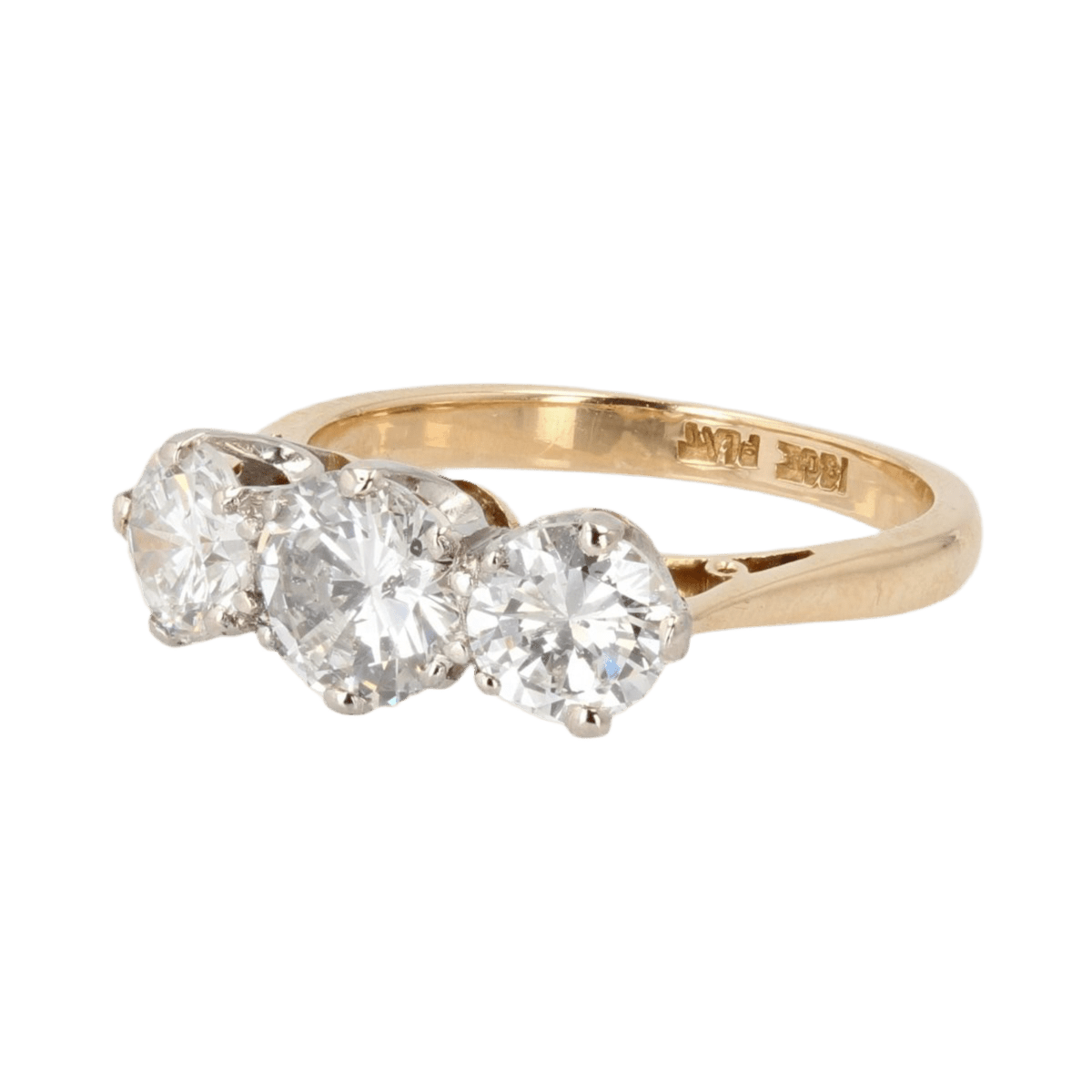 Bague Jarretière en or jaune, platine et diamants - Castafiore