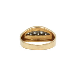 Bague Jarretière en or jaune, platine et diamants - Castafiore