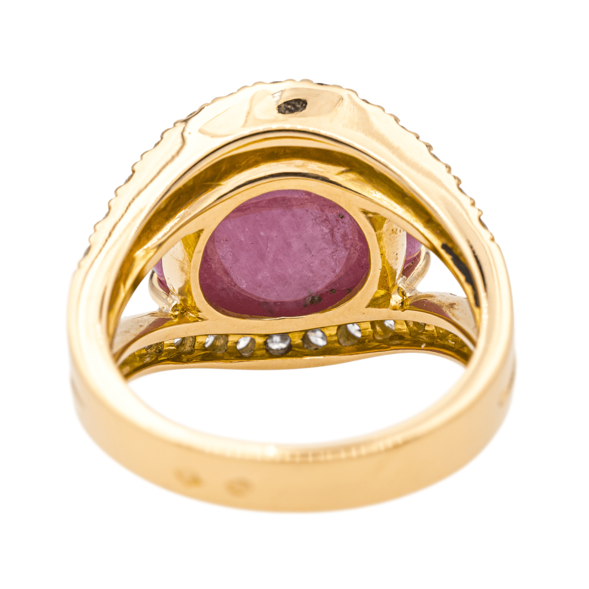 Bague Jarretière en or jaune, rubis et diamants - Castafiore