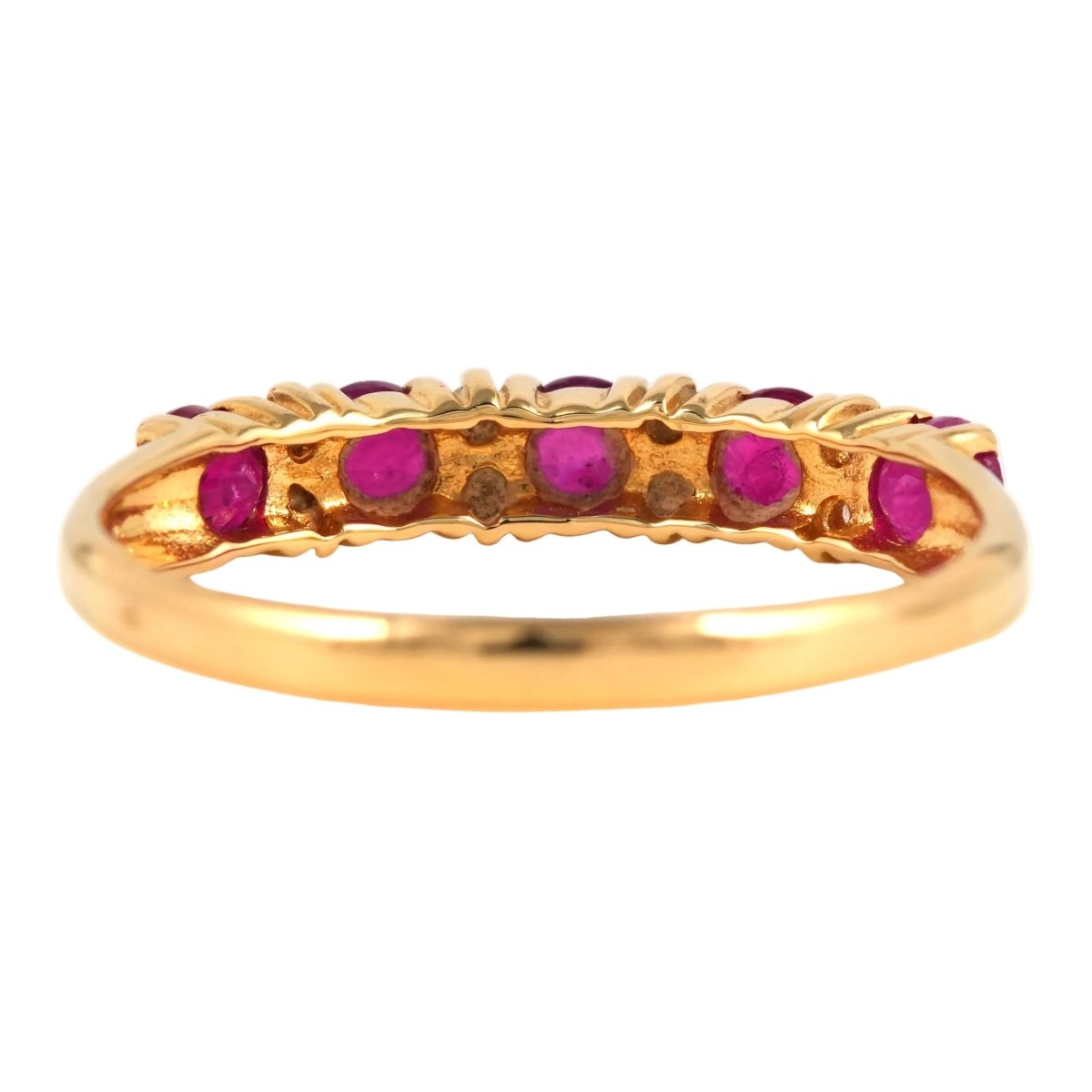 Bague Jarretière en or jaune, rubis et diamants - Castafiore